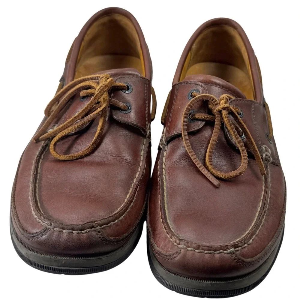 Mephisto Spinnaker Boat Shoes Mens 9.5 Brown Leather Air-Bag System Loafer